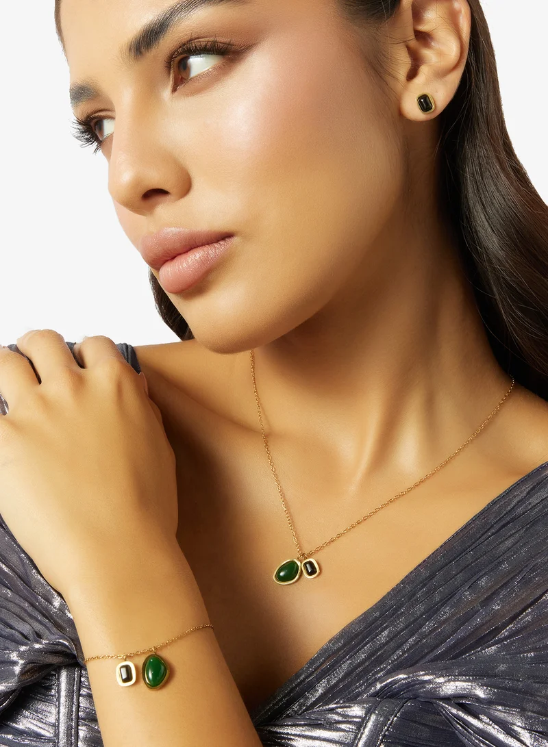 Khizana Green Emerald Detail Jewelry Set for Women | Best Price UAE